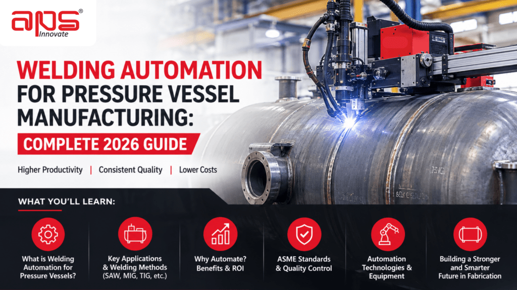 Welding automation for pressure vessel manufacturing with automated welding system